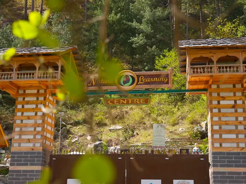 Great Himalayan National Park Tirthan view with forest and mountains
